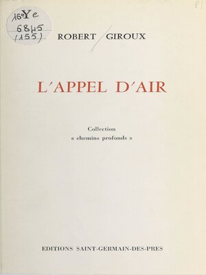 cover image of L'appel d'air